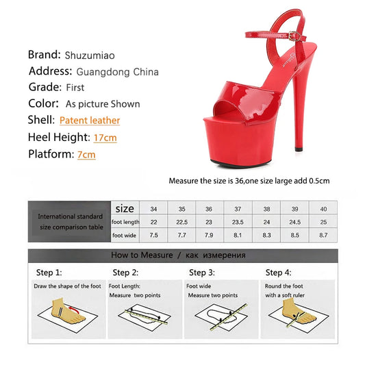 2022 Pole Dance Shoes Stripper High Heels Women Sexy Show Shoes Sandals Party Club 15 17 CM Platform High-heeled Shoes Wedding