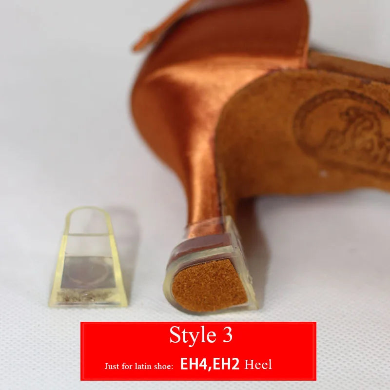 Dancesport Shoes Latin Standard Dance Shoes Anti-slip Heel Covers Protector Guard Leather 2 pairs/1 pack Lati Ballroom Shoe
