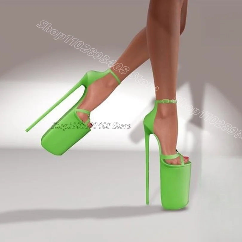 Red Platform Sexy Dance Sandals Cover Heels British Style Stiletto Dress Design Women Summer Sandals 2025 Zapatos Para Mujere