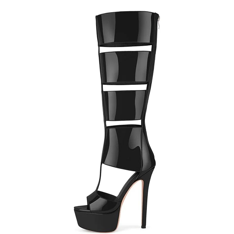 Summer sexy high heel platform women sandal belt peep toe night party sandal