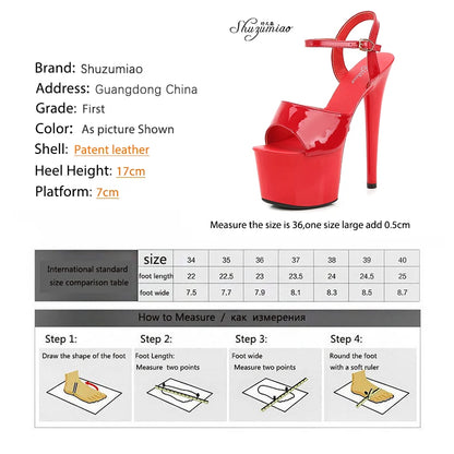 New Pole Dance Shoes Stripper High Heels Women Sexy Show Shoes Sandals Party Club 13 15 17 CM Platform High-heeled Shoes Wedding