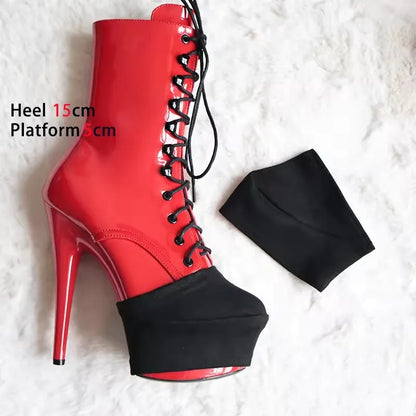 Heel Height 15 17 20 23 26cm Durable Black Shoes Cover Protect Platform Pole Dancing Boots Wear-Resist Protection Cover Sandals