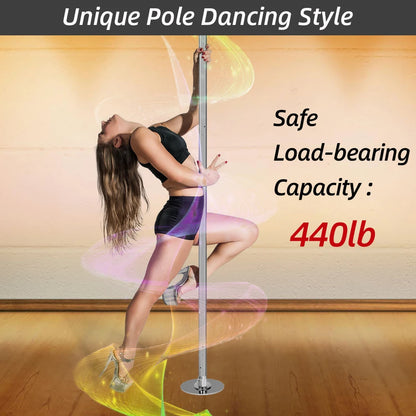 Dance Pole Rainbow Swivel and Static Dance Pole Heavy duty steel dance pole with adjustable height Home Health Club Gym