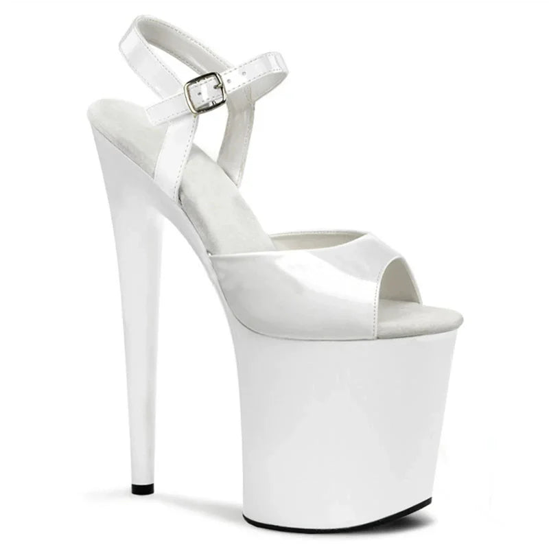 New Rivet Roman Stripping Shoes 8 Inch Heels 20CM Open Toe Platform Exotic Punk Pole Dance Shoes Women Sandals Nightclub banquet