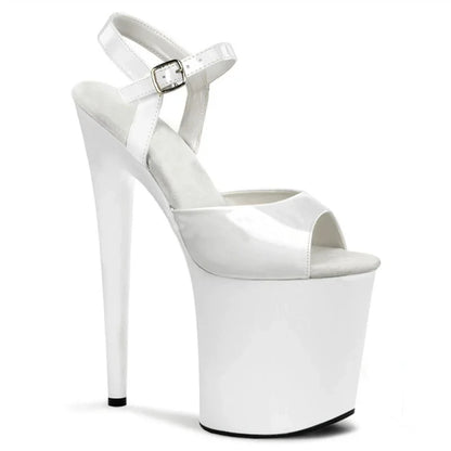 New Rivet Roman Stripping Shoes 8 Inch Heels 20CM Open Toe Platform Exotic Punk Pole Dance Shoes Women Sandals Nightclub banquet