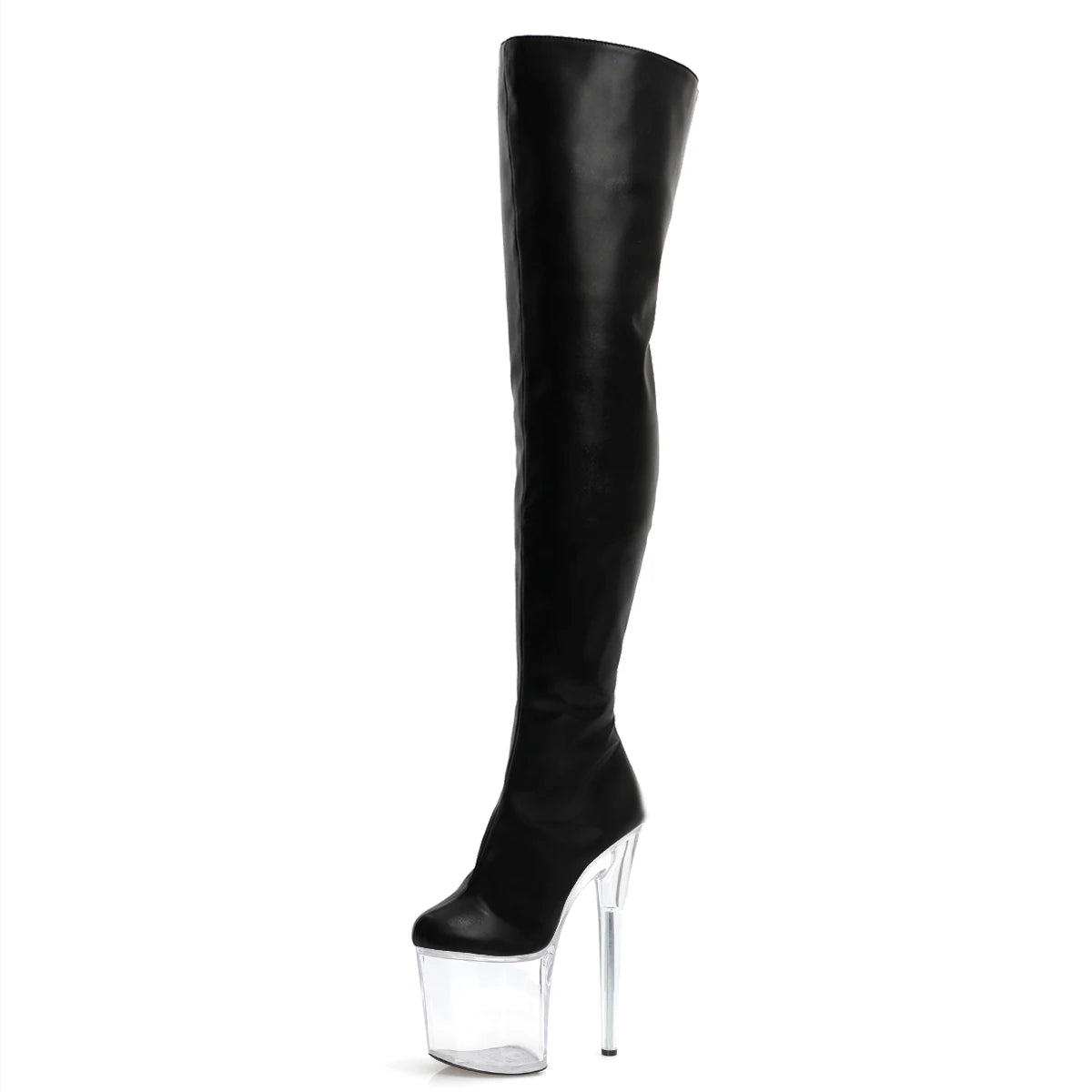 Gothic 20 cm heels Women Over The Knee Boots Sexy Fetish 8 Inch Strip Pole Dance Nightclub Platform Show Stripper Heels Exotic