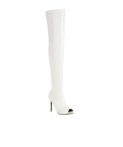 Pole Dance Shoes In High Heels Woman Dancing Boots Fish Mouth Knee High Boots Sexy Boots Ultra-high Steel Tube Dance Shoes