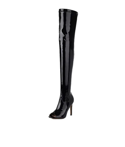 Pole Dance Shoes In High Heels Woman Dancing Boots Fish Mouth Knee High Boots Sexy Boots Ultra-high Steel Tube Dance Shoes