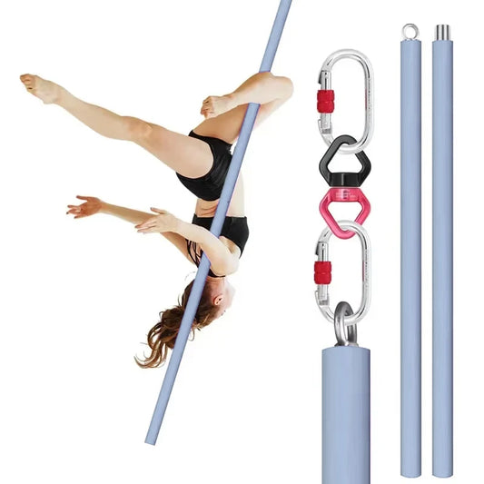 2m Aerial Flying Dance Pole Portable Suspension Fitness Tube Hanging Rotary Silicone Steel Dancing Pole GYM Equipment for Home