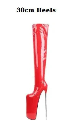 SDTRFT Girl's Shoes Pole Dancing 30cm Thin Heels Stiletto Over The Knee Long Boots Platform Women Pumps SM Cosplay  Botas Mujer
