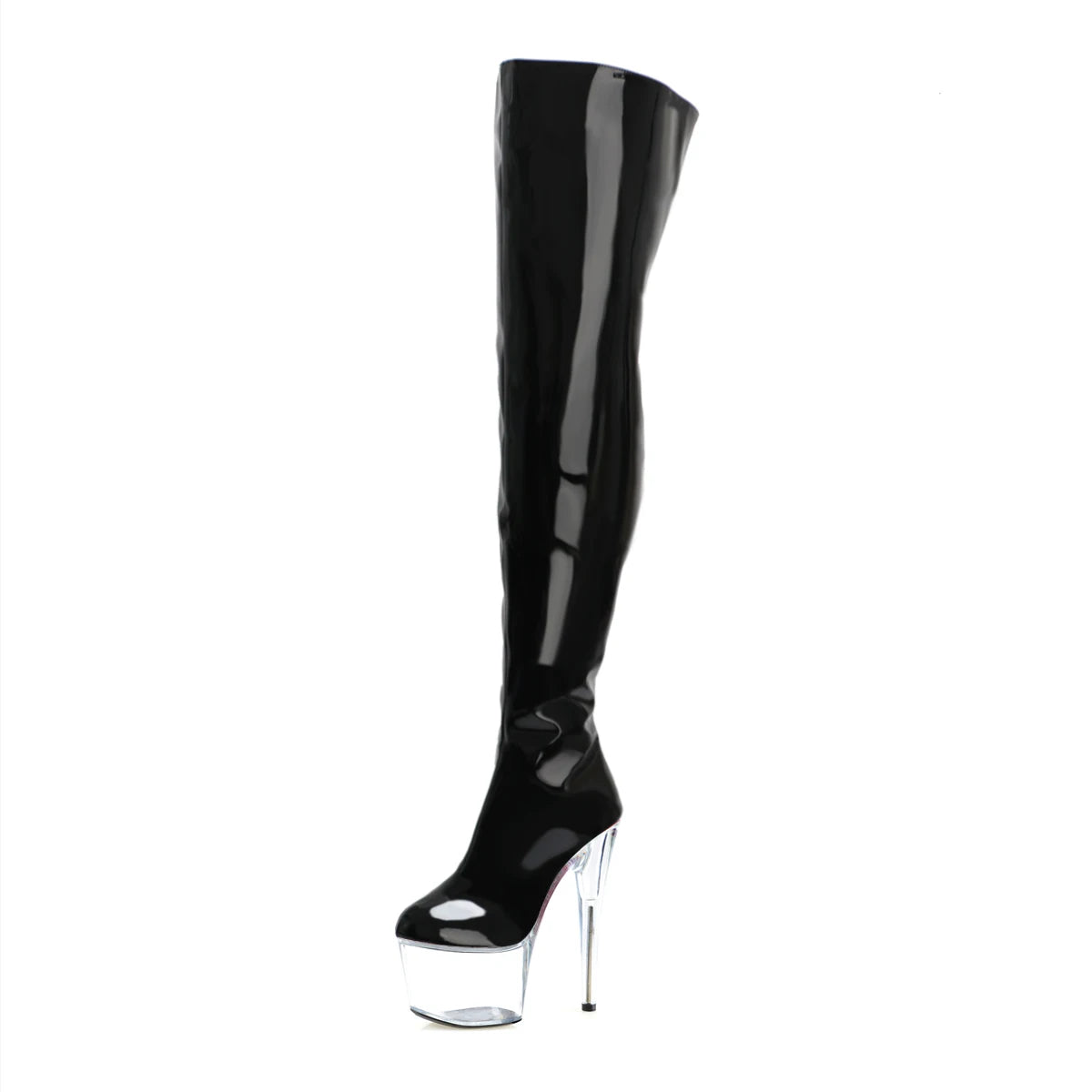 Gothic 20 cm heels Women Over The Knee Boots Sexy Fetish 8 Inch Strip Pole Dance Nightclub Platform Show Stripper Heels Exotic