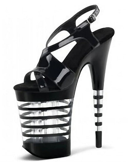 New Rivet Roman Stripping Shoes 8 Inch Heels 20CM Open Toe Platform Exotic Punk Pole Dance Shoes Women Sandals Nightclub banquet