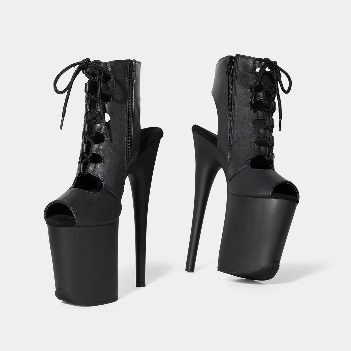 In Stock Sexy 20cm 8' Super High Heels Platform Stripper Ankle Boots Roman Gladiator Pole Dance Shoes Women