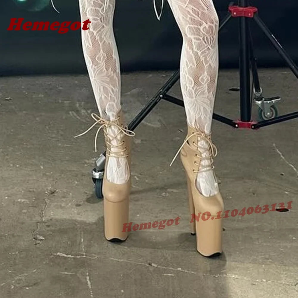 Red Platform Patent Pole Dancing Sandals Peep Toe Cross Tied Lace-Up Sexy High Heels Glossy Sexy Women's Shoes Performance 2026