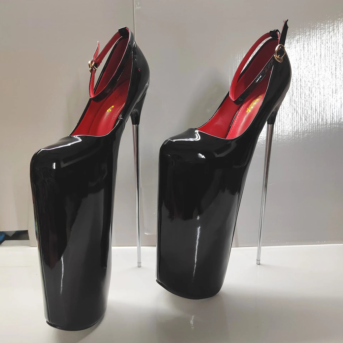 Pole Dance High Heels 19/22/30cm Extreme Platform Women Pumps Metal Heel Ankle Buckle Size 50 Pink Green Woman Wan Leisure Heels