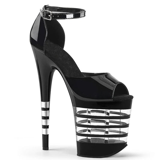 New Rivet Roman Stripping Shoes 8 Inch Heels 20CM Open Toe Platform Exotic Punk Pole Dance Shoes Women Sandals Nightclub banquet