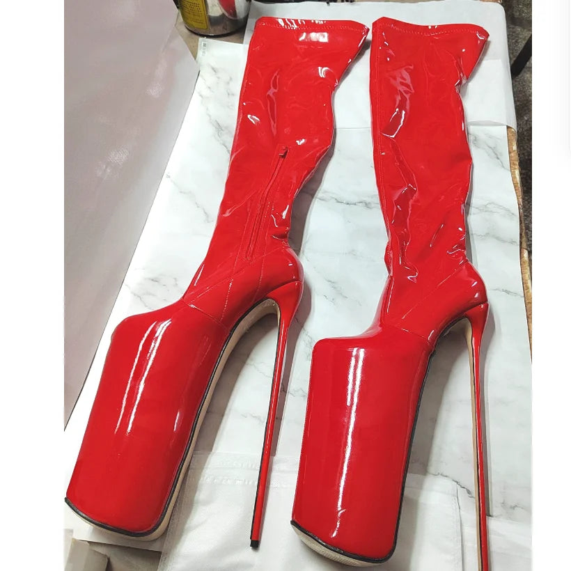 SDTRFT Girl's Shoes Pole Dancing 30cm Thin Heels Stiletto Over The Knee Long Boots Platform Women Pumps SM Cosplay  Botas Mujer