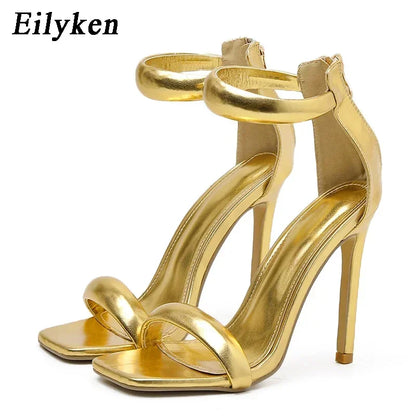 Eilyken New Design Open Toe High Heels Women Sandals Classics Ankle-Wrap Pole Dancing Zipper Stripper Ladies Sexy Shoes