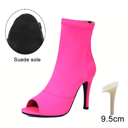 Woman Dance Shoes Pole Dance-Shoes For Women Ladies Girls Ballroom Latin Modern Tango Jazz Dancing Shoes Salsa Sandal Black Heel