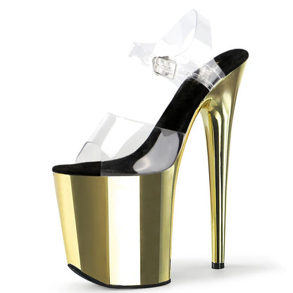 Sexy Fetish 8Inches Dress Platform Sandals Peep Toe Pole Dance Shoes 20cm Women Stripper Models Show Nightclub Exotic Bride Shoe