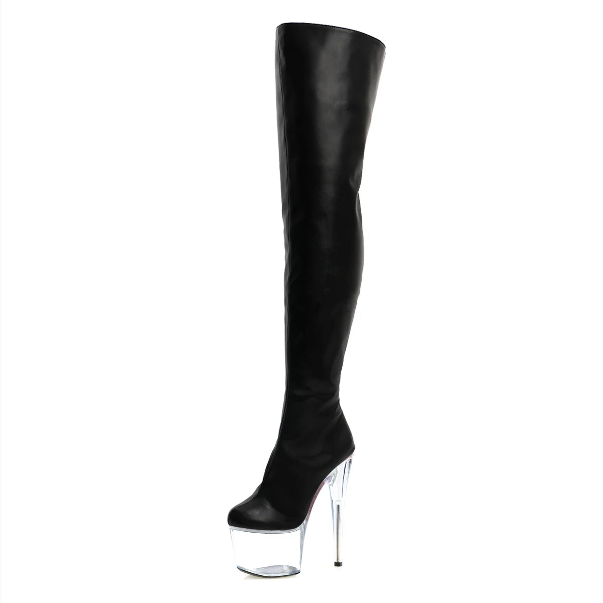 Gothic 20 cm heels Women Over The Knee Boots Sexy Fetish 8 Inch Strip Pole Dance Nightclub Platform Show Stripper Heels Exotic