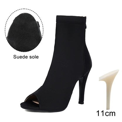 Woman Dance Shoes Pole Dance-Shoes For Women Ladies Girls Ballroom Latin Modern Tango Jazz Dancing Shoes Salsa Sandal Black Heel