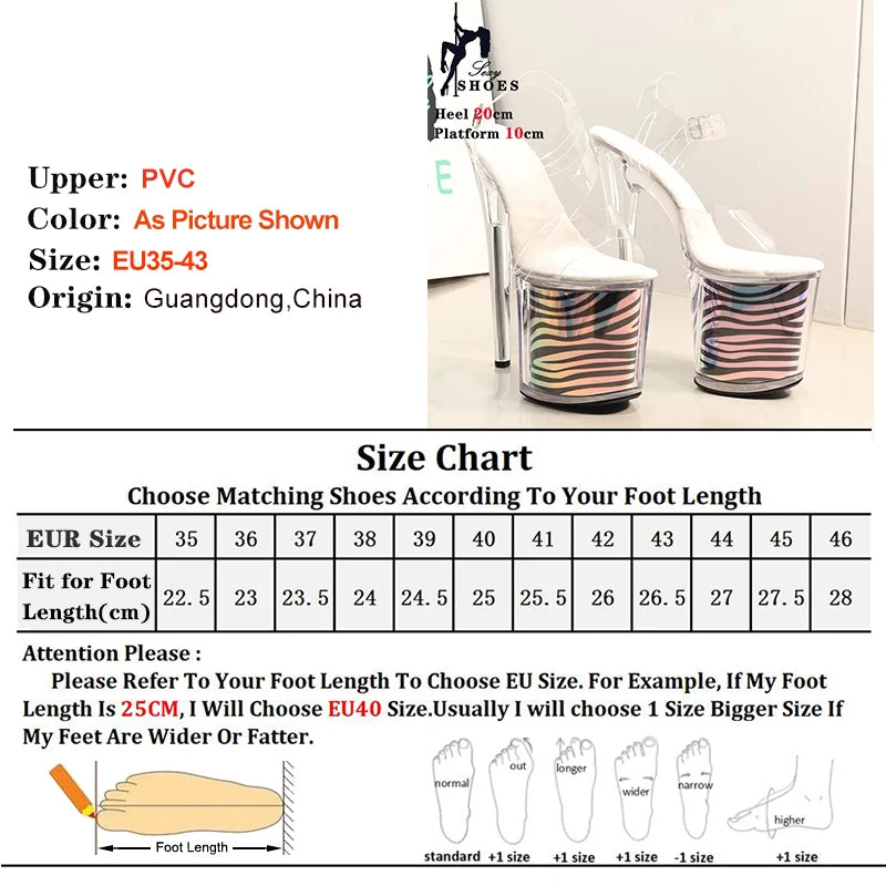 New Leopard Print Crystal Transparent Bling Women Sandals Dress Pole Dance Antiskid Shoes Platform Buckle High Heels Party Shoes