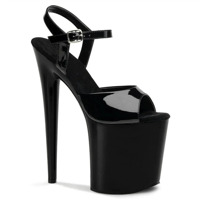 New Rivet Roman Stripping Shoes 8 Inch Heels 20CM Open Toe Platform Exotic Punk Pole Dance Shoes Women Sandals Nightclub banquet