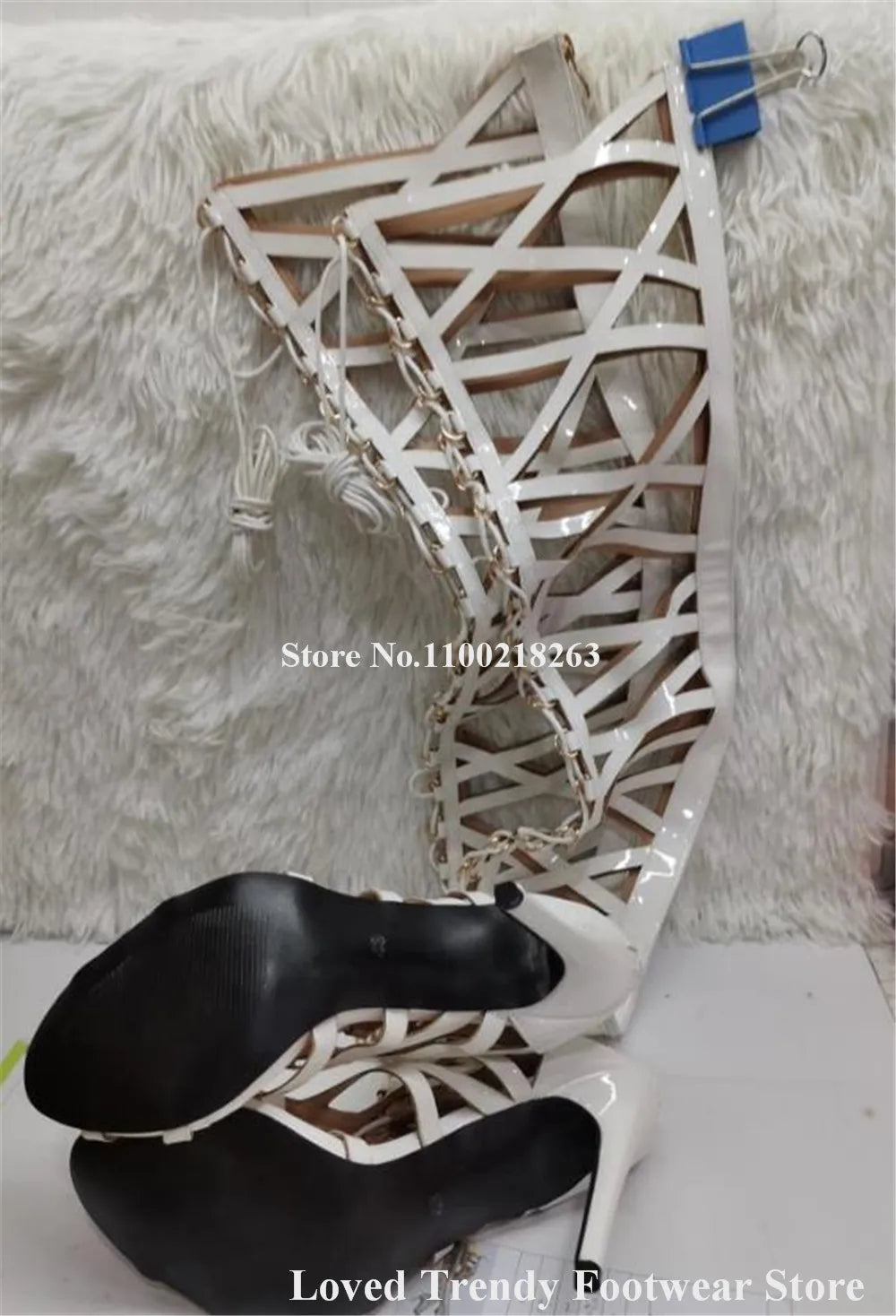 Iridescent Blue Silver Straps Cross Long Gladiator Boots Open Toe Snake Pattern Leather Stiletto Heel Over Knee Sandal Boots