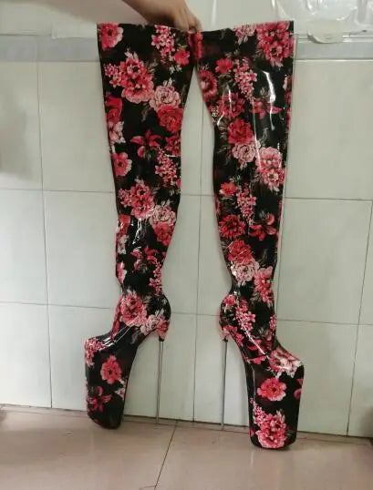SDTRFT Girl's Shoes Pole Dancing 30cm Thin Heels Stiletto Over The Knee Long Boots Platform Women Pumps SM Cosplay  Botas Mujer
