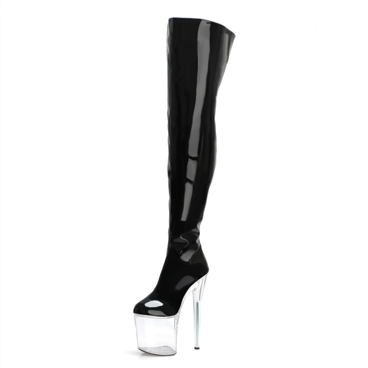 Gothic 20 cm heels Women Over The Knee Boots Sexy Fetish 8 Inch Strip Pole Dance Nightclub Platform Show Stripper Heels Exotic