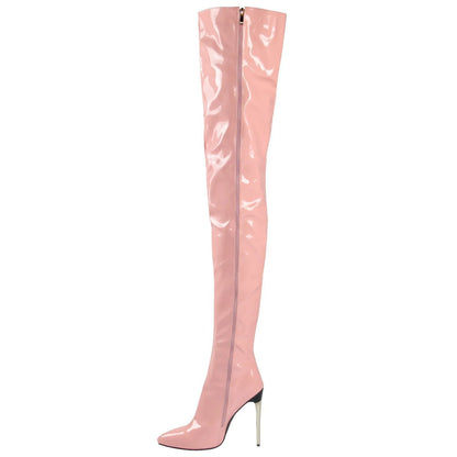 YULILIA 2026 new style pole dance patent leather high heel over knee boots thigh boots woman women's nightclub girl party lady