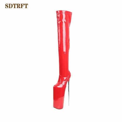 SDTRFT Girl's Shoes Pole Dancing 30cm Thin Heels Stiletto Over The Knee Long Boots Platform Women Pumps SM Cosplay  Botas Mujer
