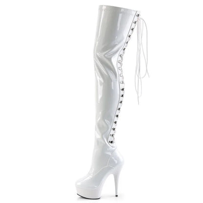 Auman Ale Night Club Party Queen Boots Over The Knee Boots High Heels Women Boots Sexy Plus Size 46 Thin Heels Shoes A-034