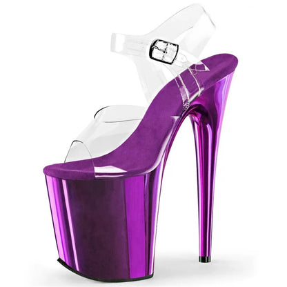 Sexy Fetish 8Inches Dress Platform Sandals Peep Toe Pole Dance Shoes 20cm Women Stripper Models Show Nightclub Exotic Bride Shoe