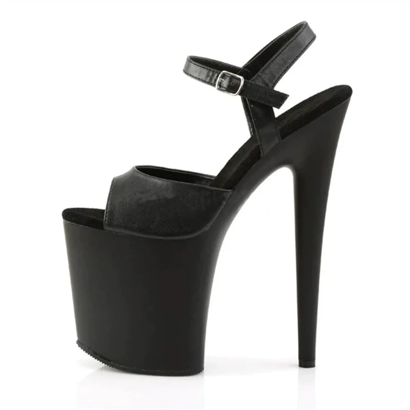 New Rivet Roman Stripping Shoes 8 Inch Heels 20CM Open Toe Platform Exotic Punk Pole Dance Shoes Women Sandals Nightclub banquet