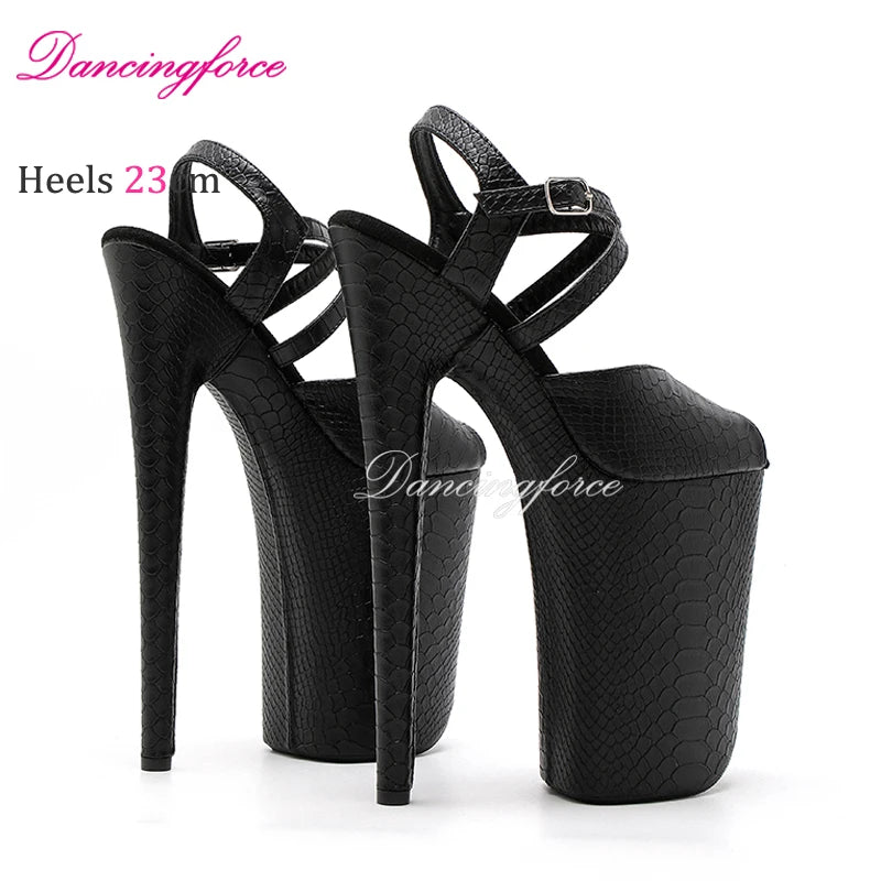 Sexy Snake Exotic 23CM/9inches Pole Dance shoes Stripper Platform High Heels Shoes Sexy Pole Dance Sandals