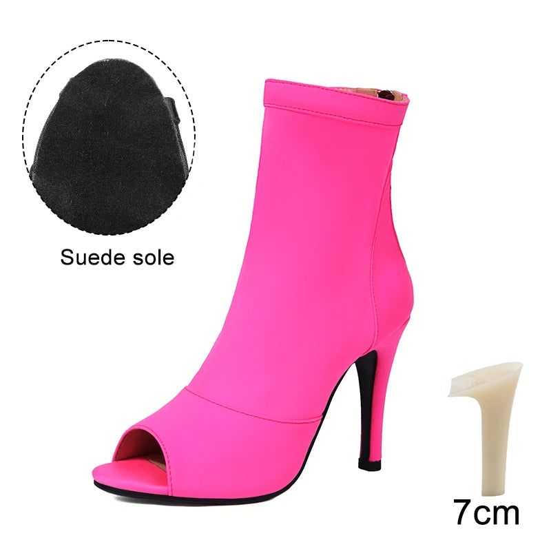 Woman Dance Shoes Pole Dance-Shoes For Women Ladies Girls Ballroom Latin Modern Tango Jazz Dancing Shoes Salsa Sandal Black Heel