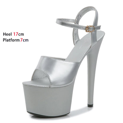 Stripper High Heels Pole Dance Shoes Women Sexy Show Shoes Sandals Party Club 13 15 17 CM Platform High-heeled Shoes Wedding New