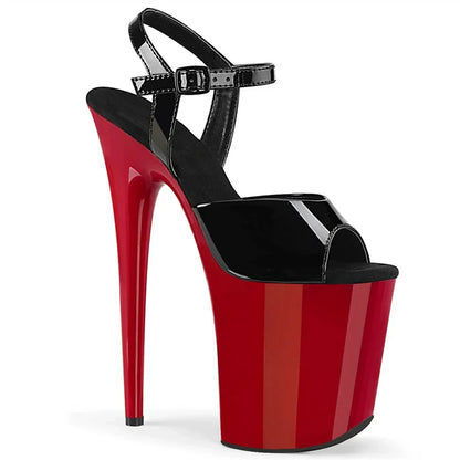 New Rivet Roman Stripping Shoes 8 Inch Heels 20CM Open Toe Platform Exotic Punk Pole Dance Shoes Women Sandals Nightclub banquet