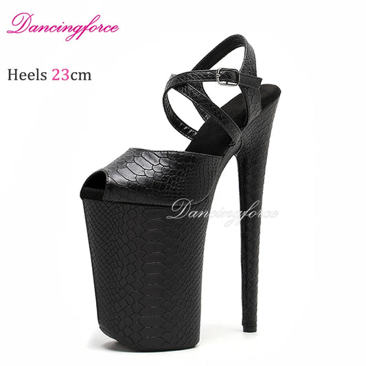 Sexy Snake Exotic 23CM/9inches Pole Dance shoes Stripper Platform High Heels Shoes Sexy Pole Dance Sandals