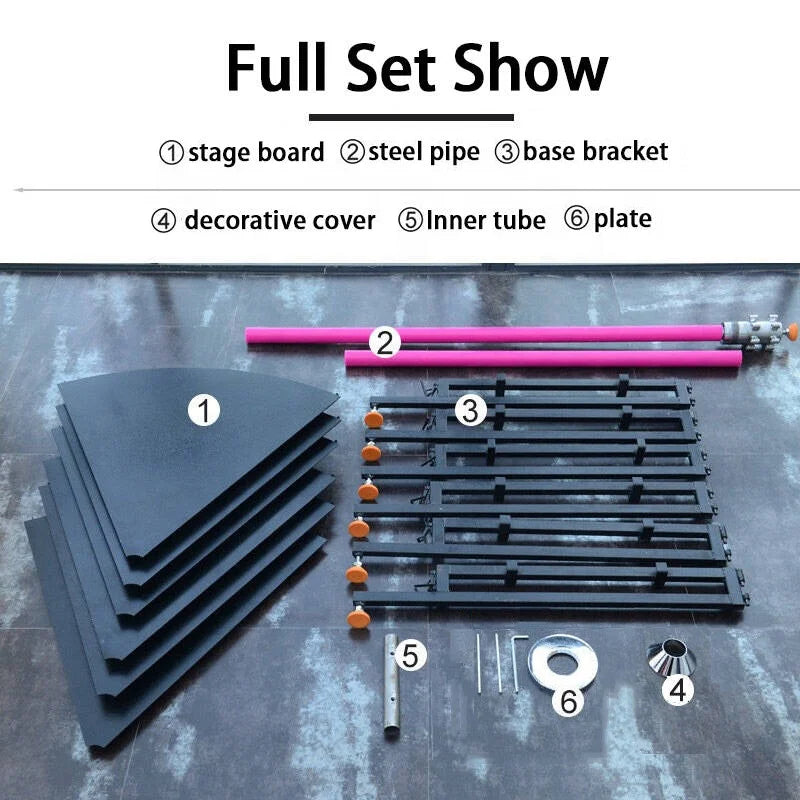 Freestanding Portable Dance Pole And Stage