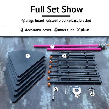 Freestanding Portable Dance Pole And Stage