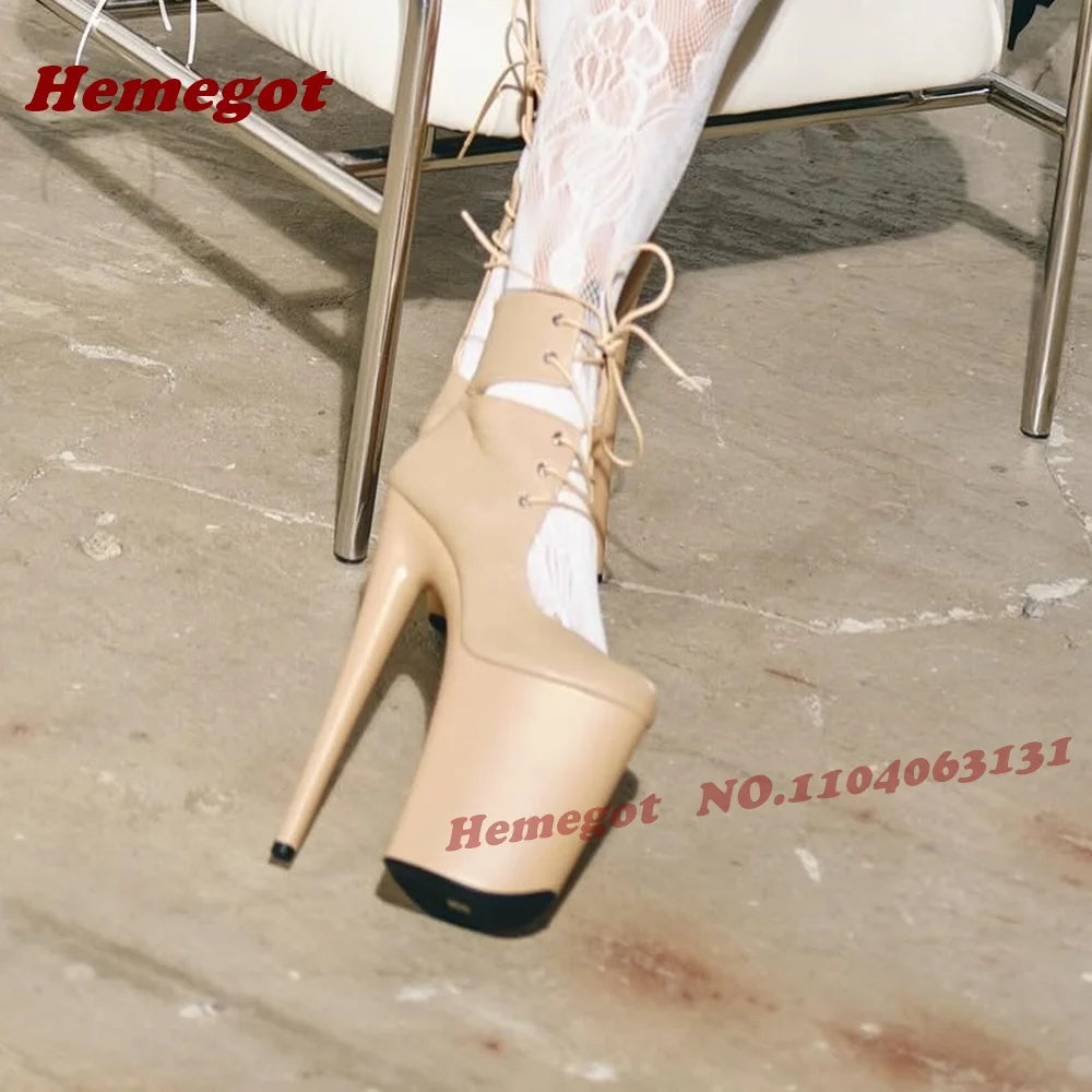 Red Platform Patent Pole Dancing Sandals Peep Toe Cross Tied Lace-Up Sexy High Heels Glossy Sexy Women's Shoes Performance 2026