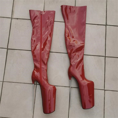 SDTRFT Girl's Shoes Pole Dancing 30cm Thin Heels Stiletto Over The Knee Long Boots Platform Women Pumps SM Cosplay  Botas Mujer