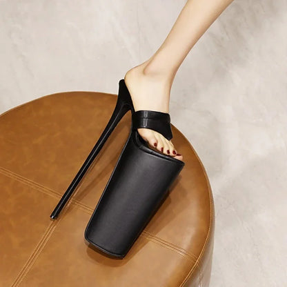 Platform Sandals Stiletto 31.5cm Super Pumps Summer Slippers Walk Show Night Club Sexy High Heels Women Shoes Plus Size 52 350-8