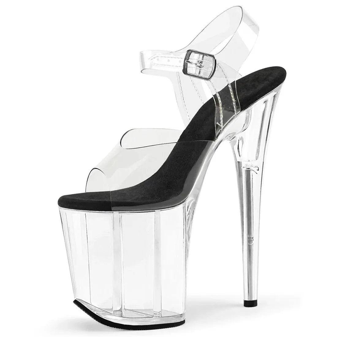 SDTRFT Multicolor Fashion Red Shoes Woman Sexy Transparent Platforms Pumps Open Toe 20cm Ultra Thin High Heels Platform Sandals